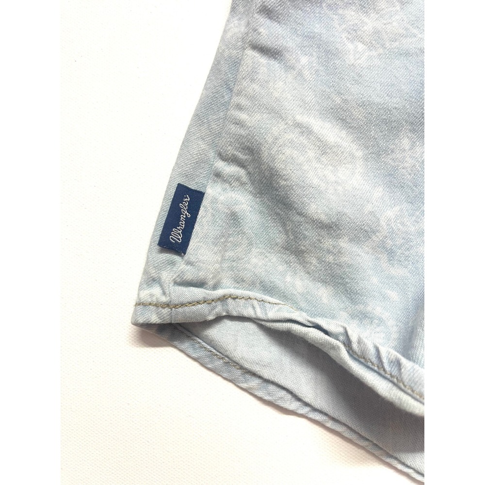 Wrangler Retro Paisley Bandana Print Handkerchief Hem Cami Top Light Blue Large - Picture 4 of 7